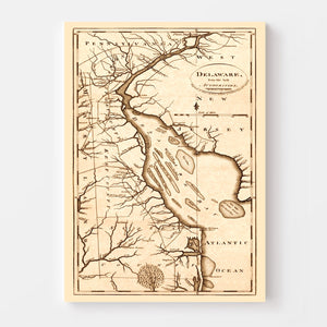 Vintage Map of Delaware 1795