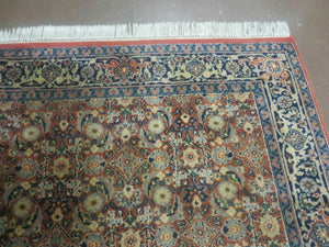 4' X 6' vintage Handmade India Amritsar Floral Oriental Wool Rug Organic Nice