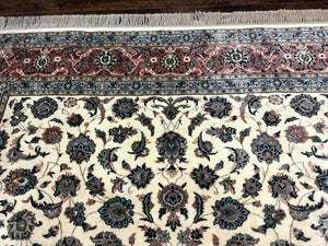 Karastan Rug 8.8 x 12, Ivory Rose Kashan #768, Wool Pile Karastan Carpet, Original 700 Series, Rare, Discontinued, Vintage