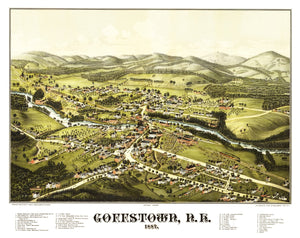 Vintage Map of Goffstown, New Hampshire 1887