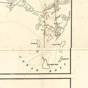 Vintage Map of Florida 1846