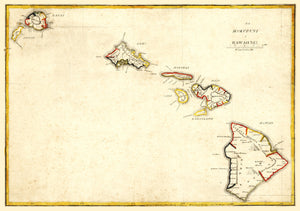 Vintage Map of Hawaii 1893