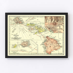 Vintage Map of Hawaii 1912