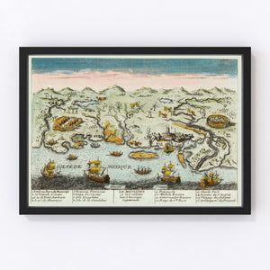 Vintage Map of Louisiana 1770