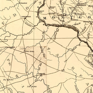 Vintage Map of Maryland 1841