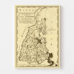 Vintage Map of New Hampshire 1794