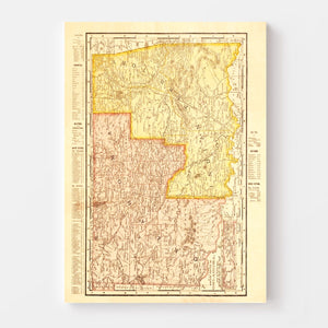 Vintage Map of Oklahoma 1895