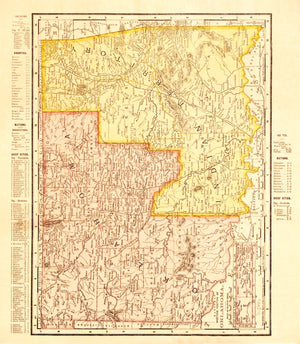Vintage Map of Oklahoma 1895