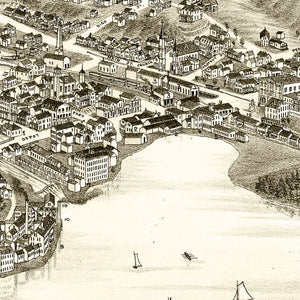 Vintage Map of Lake Village, New Hampshire 1883