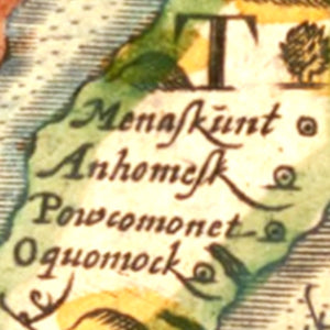 Vintage Map of Virginia 1637