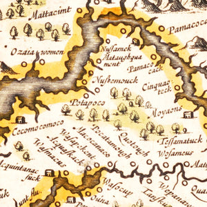 Vintage Map of Virginia 1644