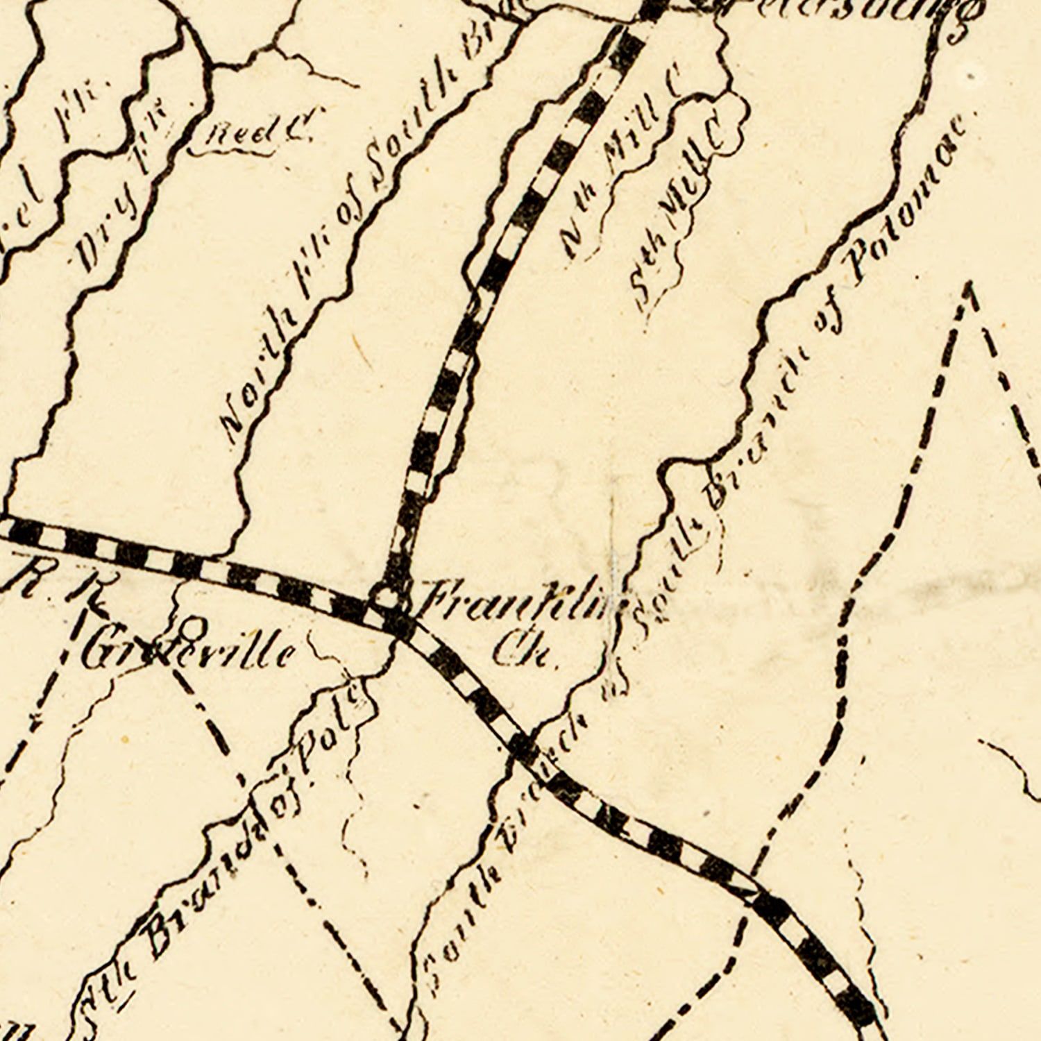 Vintage Map of Virginia 1875