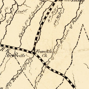 Vintage Map of Virginia 1875