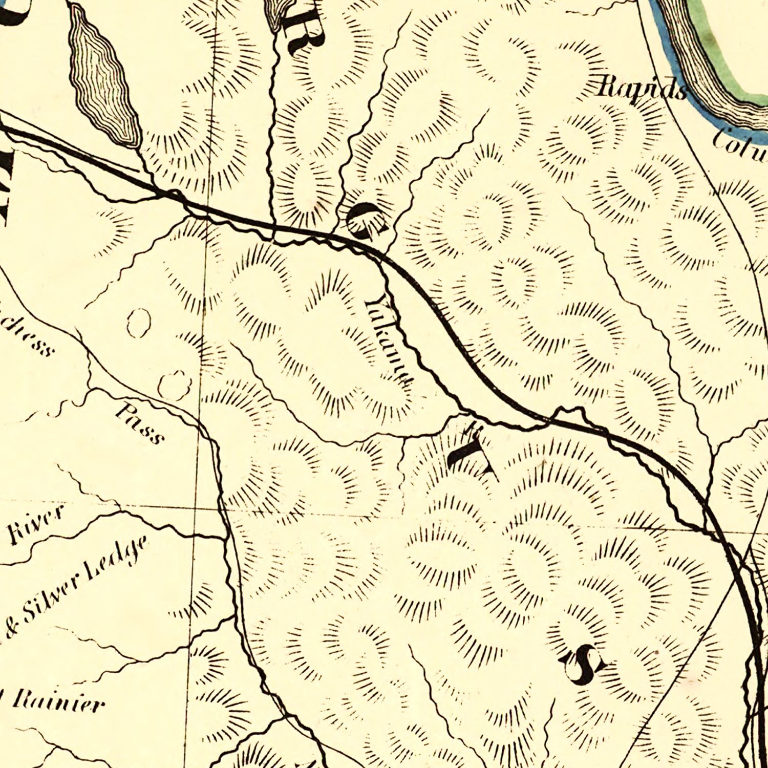 Vintage Map of Washington 1866