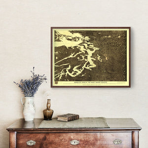 Vintage Map of Washington 1891