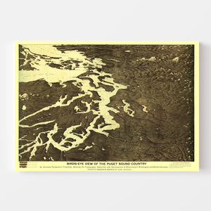 Vintage Map of Washington 1891