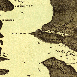 Vintage Map of Washington 1891