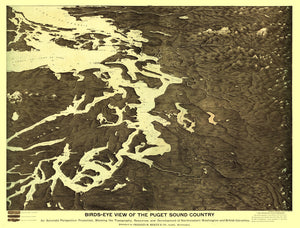 Vintage Map of Washington 1891