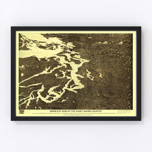 Vintage Map of Washington 1891