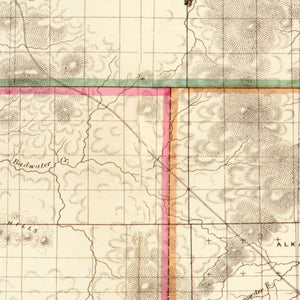 Vintage Map of Wyoming 1883