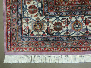8' X 10' Vintage Fine Handmade India Wool Rug Hand Knotted Carpet Detailed Nice