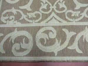 5' X 7' Machine Made Natural Fiber Jute Kilim Two Sided Rug Carpet Flat Weave Contemporary Design