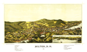 Vintage Map of Milton, New Hampshire 1888