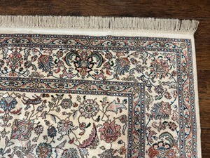 Karastan Rug #738 Tabriz Design 8.8 x 12, Room Sized Wool Pile Karastan Carpet, Vintage Discontinued Karastan Area Rug, Ivory, Floral Rug