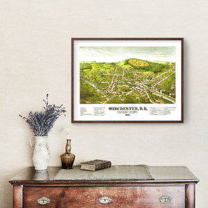 Vintage Map of Winchester, New Hampshire 1887