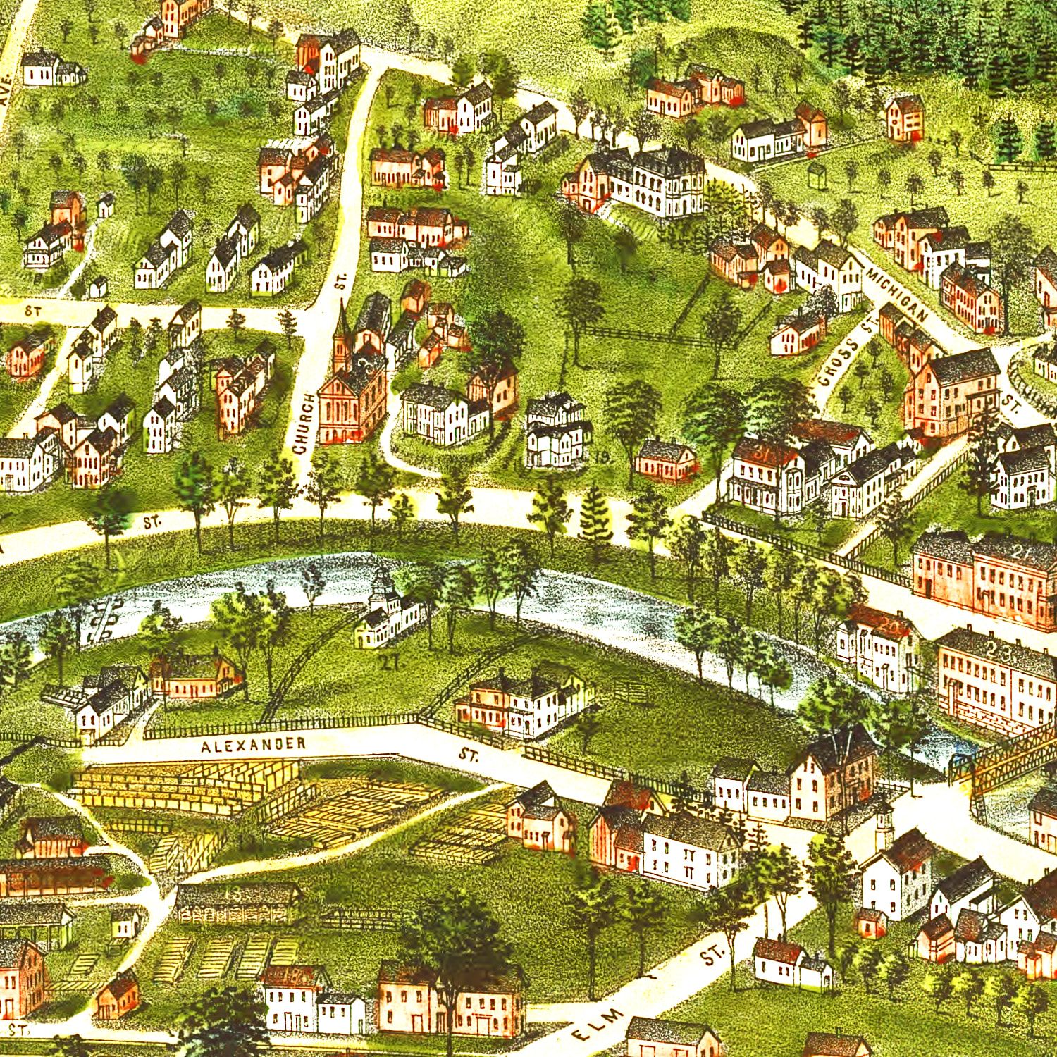 Vintage Map of Winchester, New Hampshire 1887