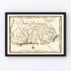 Vintage Map of Georgia 1795