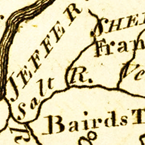 Vintage Map of Kentucky 1795