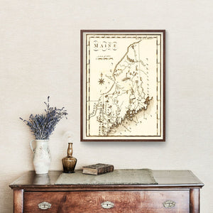 Vintage Map of Maine 1795