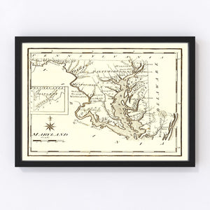 Vintage Map of Pennsylvania 1795