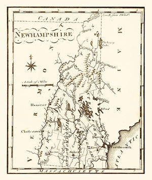 Vintage Map of New Hampshire 1795