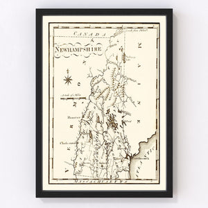 Vintage Map of New Hampshire 1795