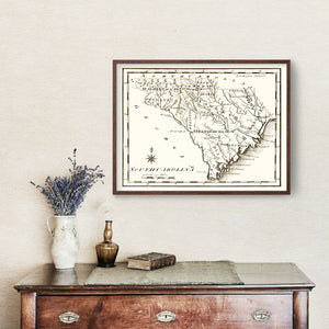 Vintage Map of South Carolina 1795