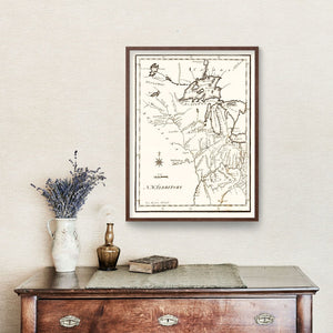 Vintage Map of the Northwest Territory 1795