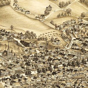 Vintage Map of Barre, Vermont 1891