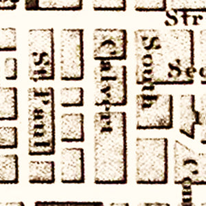 Vintage Map of Baltimore, Maryland 1837