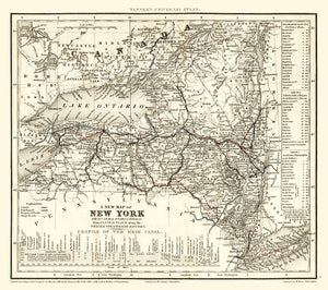 Vintage Map of New York 1840