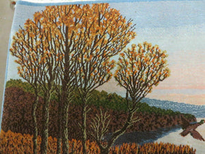 2' X 3' Vintage Handmade Pakistan Pictorial Rug Carpet Scenery Bird Tree Wow