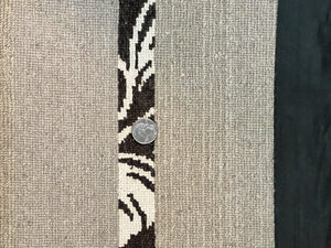 Modern Tibetan Nepali Rug 8x12, Stripe Pattern, Wool with Silk Highlights, Handmade, Beige Tan Brown