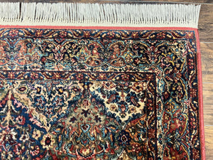 Karastan Multicolor Panel Kirman Rug #717, Wool Karastan Rug 5.9 x 9, Vintage Multipanel Kirman, Original Karastan Collection 700 Series