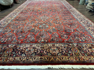 10x18 Karastan Sarouk Rug #785, Wool Large Palace Sized Vintage Karastan Carpet
