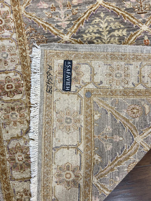 Pakistani Peshawar Rug 3.6 x 5, Safavieh Wool Handmade Hand Knotted Vintage Rug, Panel Design Oriental Carpet, Pair C