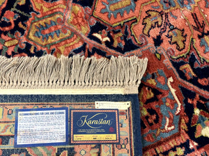 8.8 x 12 Karastan Heriz Rug #726, Vintage Wool Discontinued Carpet, Original 700 Series