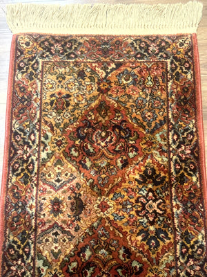 Karastan Rug 2x4 Multicolor Panel Kirman #717, Original 700 Series, Wool Pile Vintage Discontinued