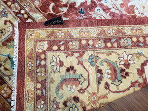 Safavieh Room Sized Rug 10x14, Wool Hand-Knotted Auburn Red & Light Gold Egyptian Mahal Oriental Carpet, 10 x 14 Large Living Room Rug