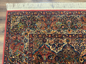 Karastan Rug 8.8 x 10.6, Multicolor Panel Kirman Rug #717, Original 700 Series, Wool